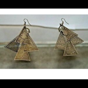 HandCraft Light weight Triangles Dangle Earrings